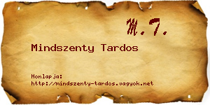 Mindszenty Tardos névjegykártya